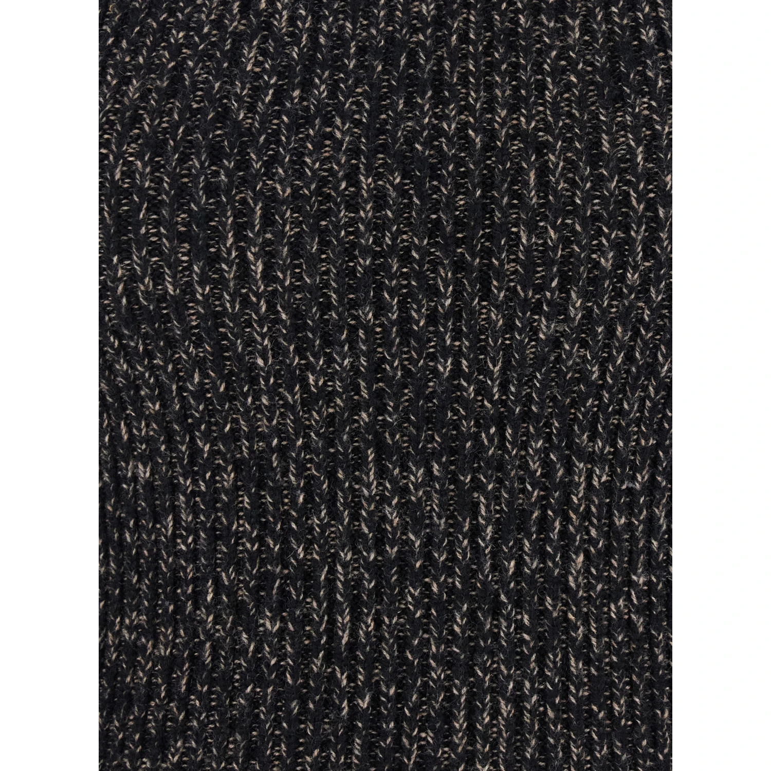 Grey Turtleneck Sweater with Ribbed Design in Wool Blend Woman
