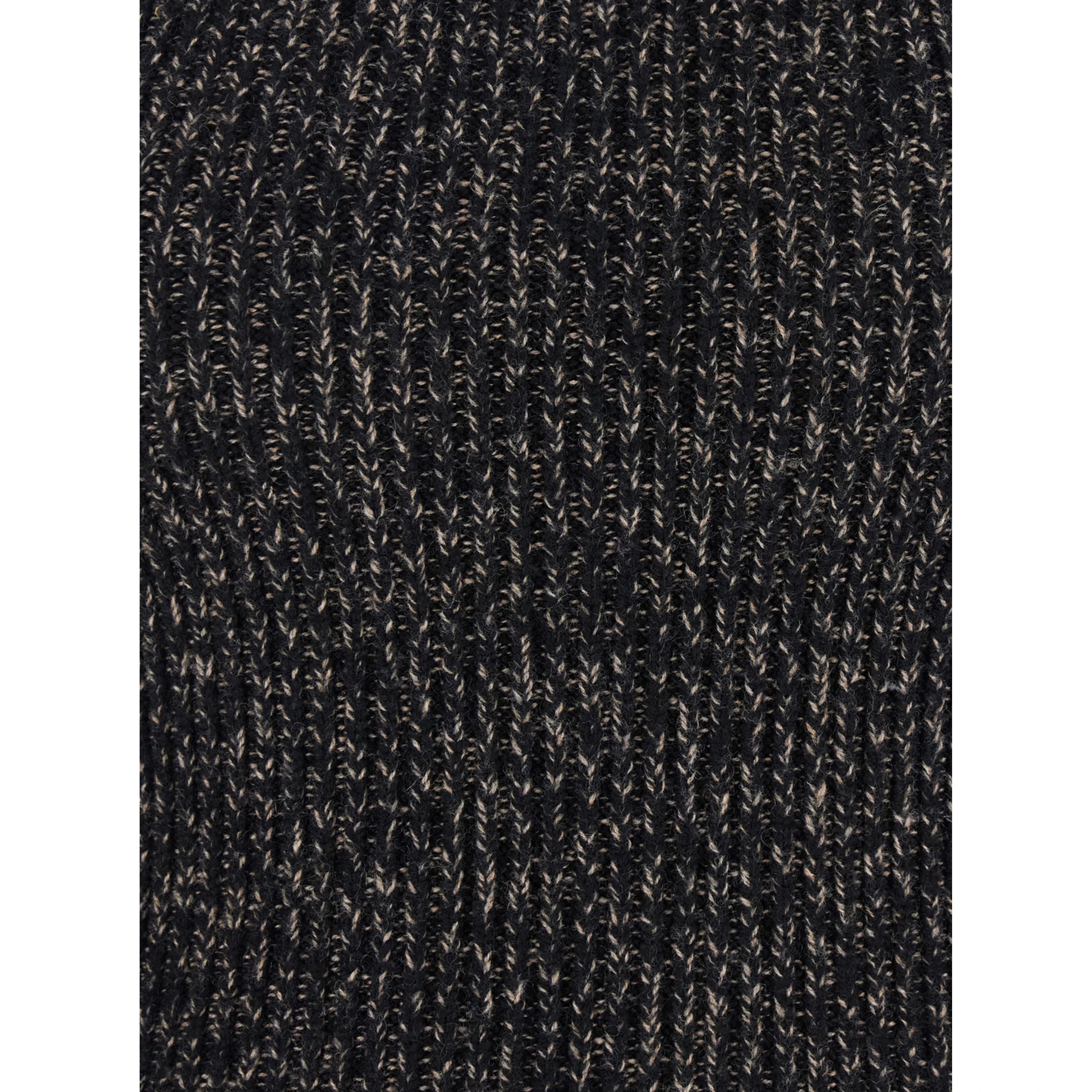 Grey Turtleneck Sweater with Ribbed Design in Wool Blend Woman