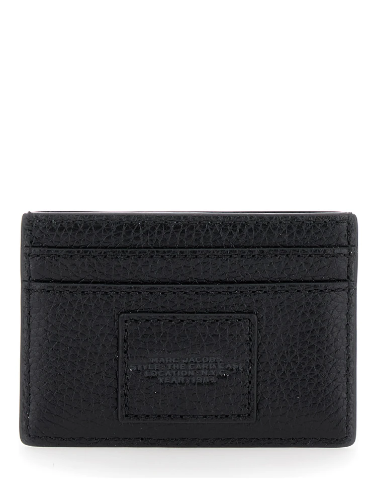 Black Card-Holder with Embossed Logo in Leather Woman alternative