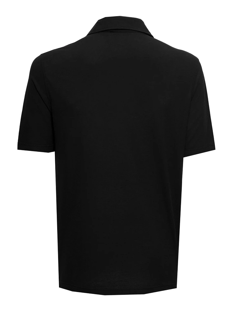Gaudenzi Mans Black Cotton Polo Shirt alternative