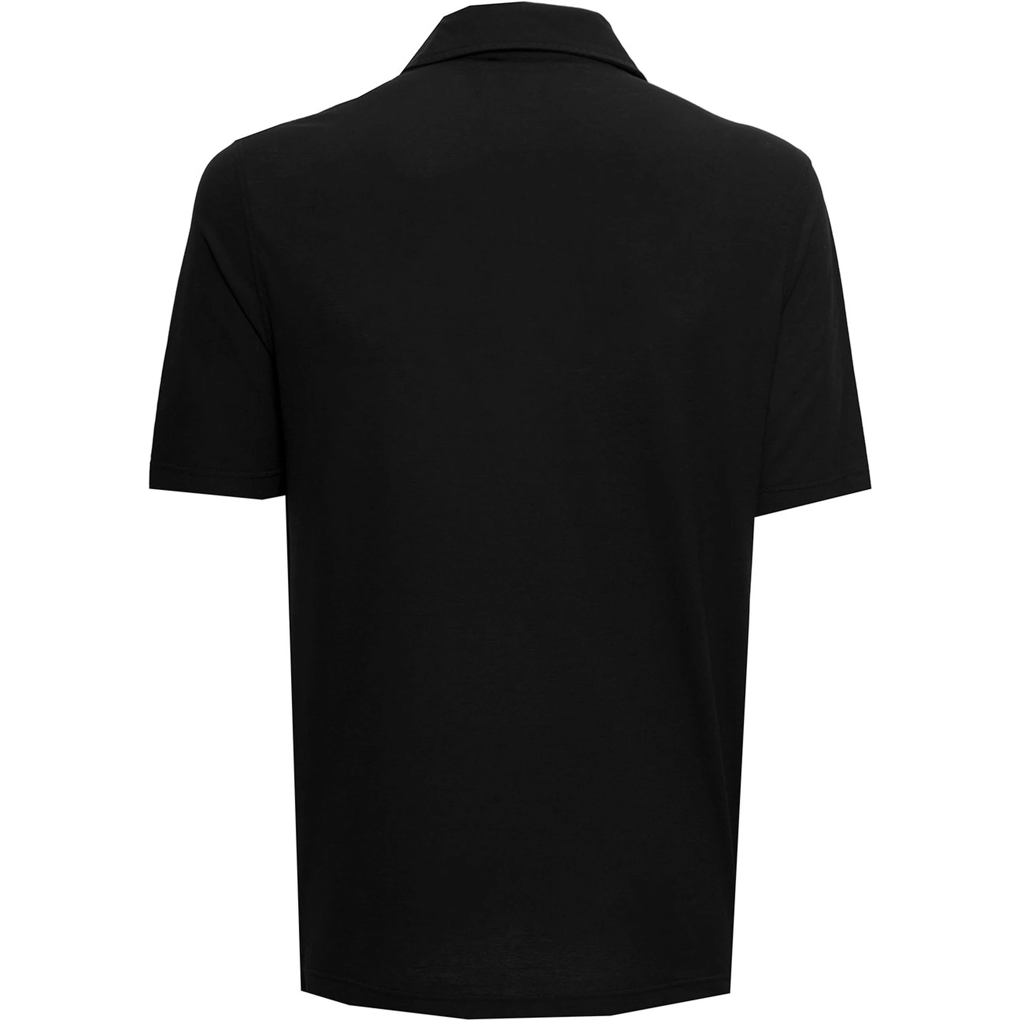 Gaudenzi Mans Black Cotton Polo Shirt