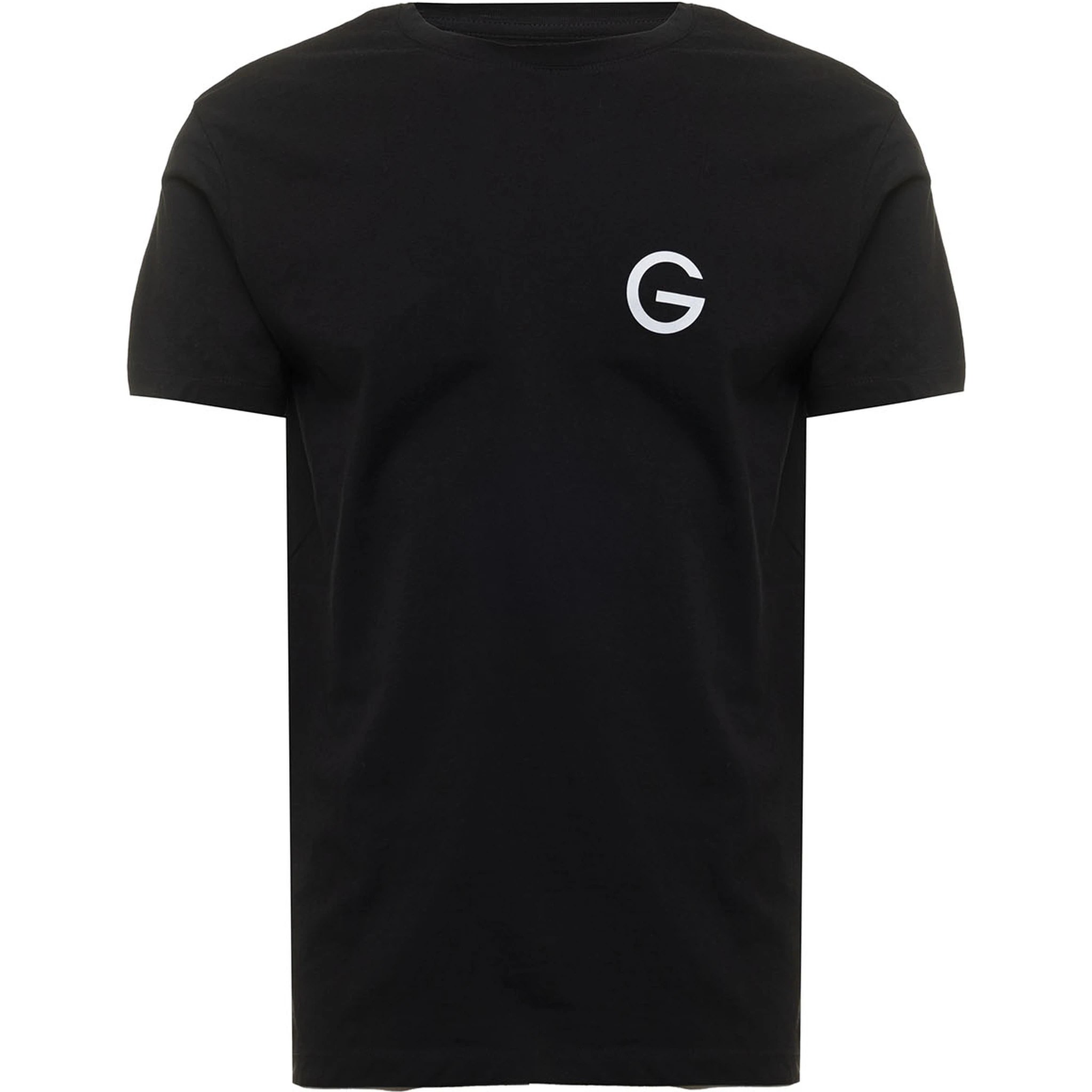 Black Cotton T-shirt with Logo print Gaudenzi Man