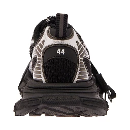 3XL Black Low Top Sneakers with Logo Detail in Tech Fabric Man