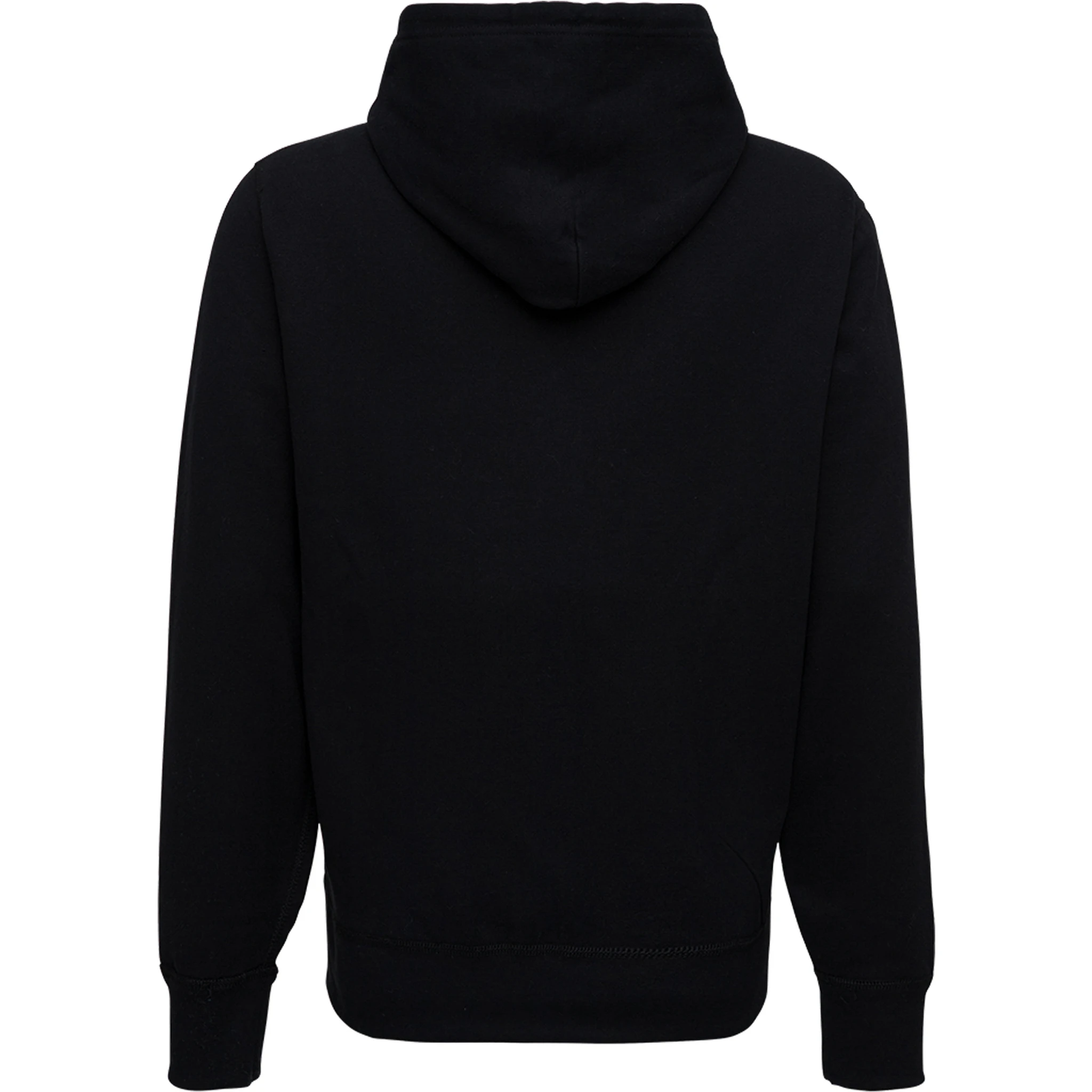 Black Cotton Hoodie with Logo