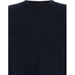 Blue Relaxed Crewneck Sweater in Cashmere Woman