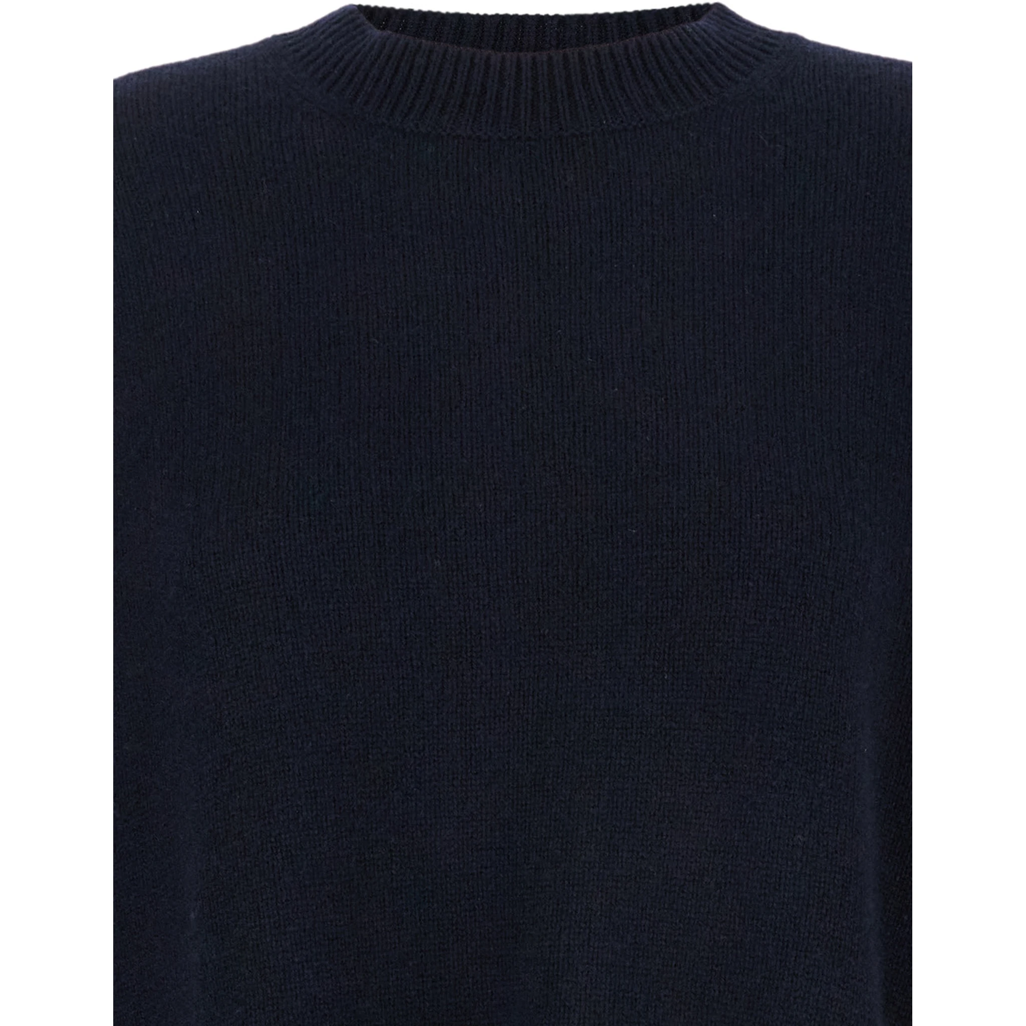 Blue Relaxed Crewneck Sweater in Cashmere Woman