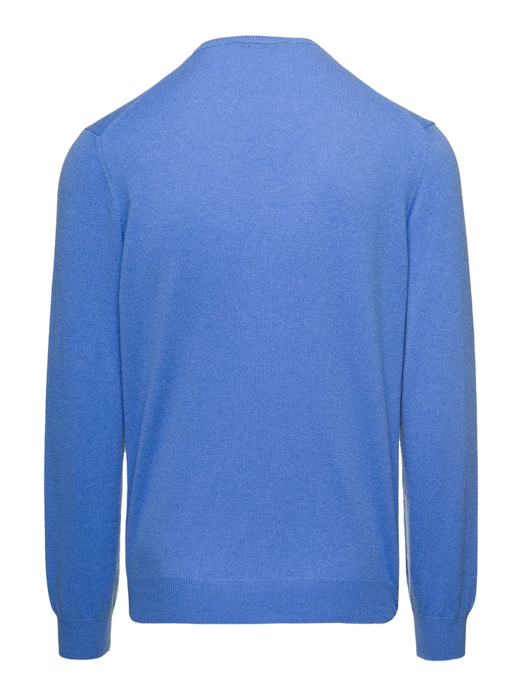Cerulean Crewneck Sweater In Cashmere Man Gaudenzi alternative