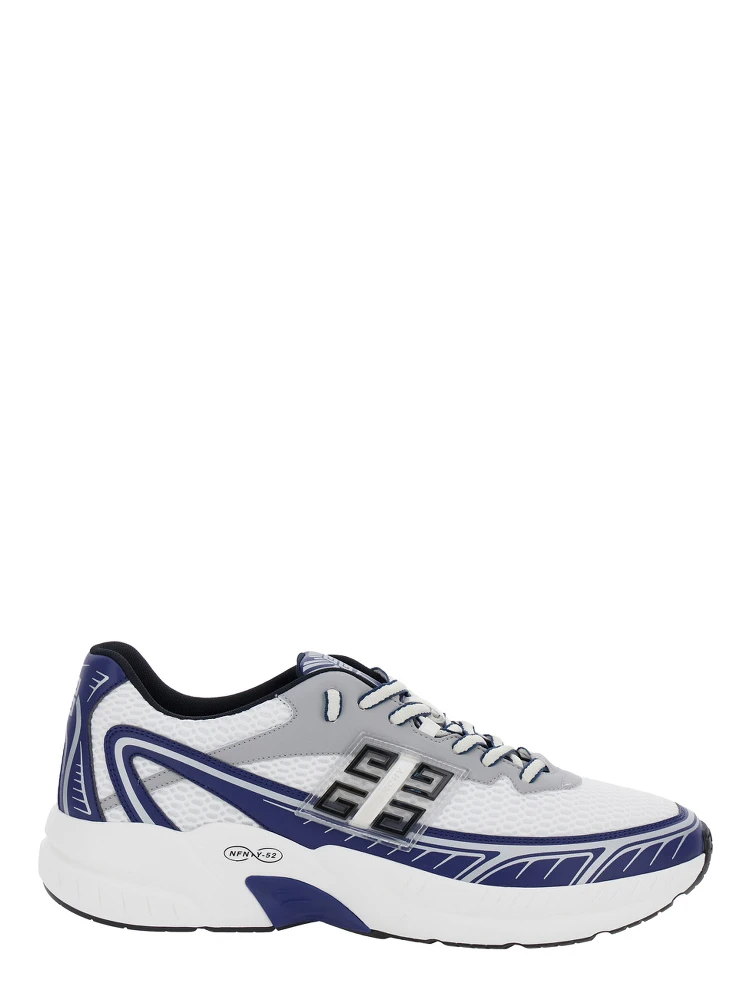 Nfinity-52 White Low Top Sneakers with 4G Logo on the Tongue and 4G Logo on the Side in Tech Fabric Man