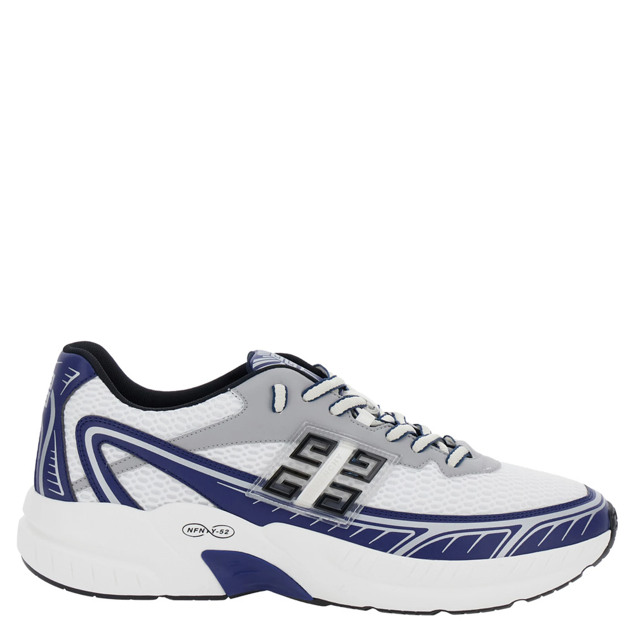 Nfinity-52 White Low Top Sneakers with 4G Logo on the Tongue and 4G Logo on the Side in Tech Fabric Man