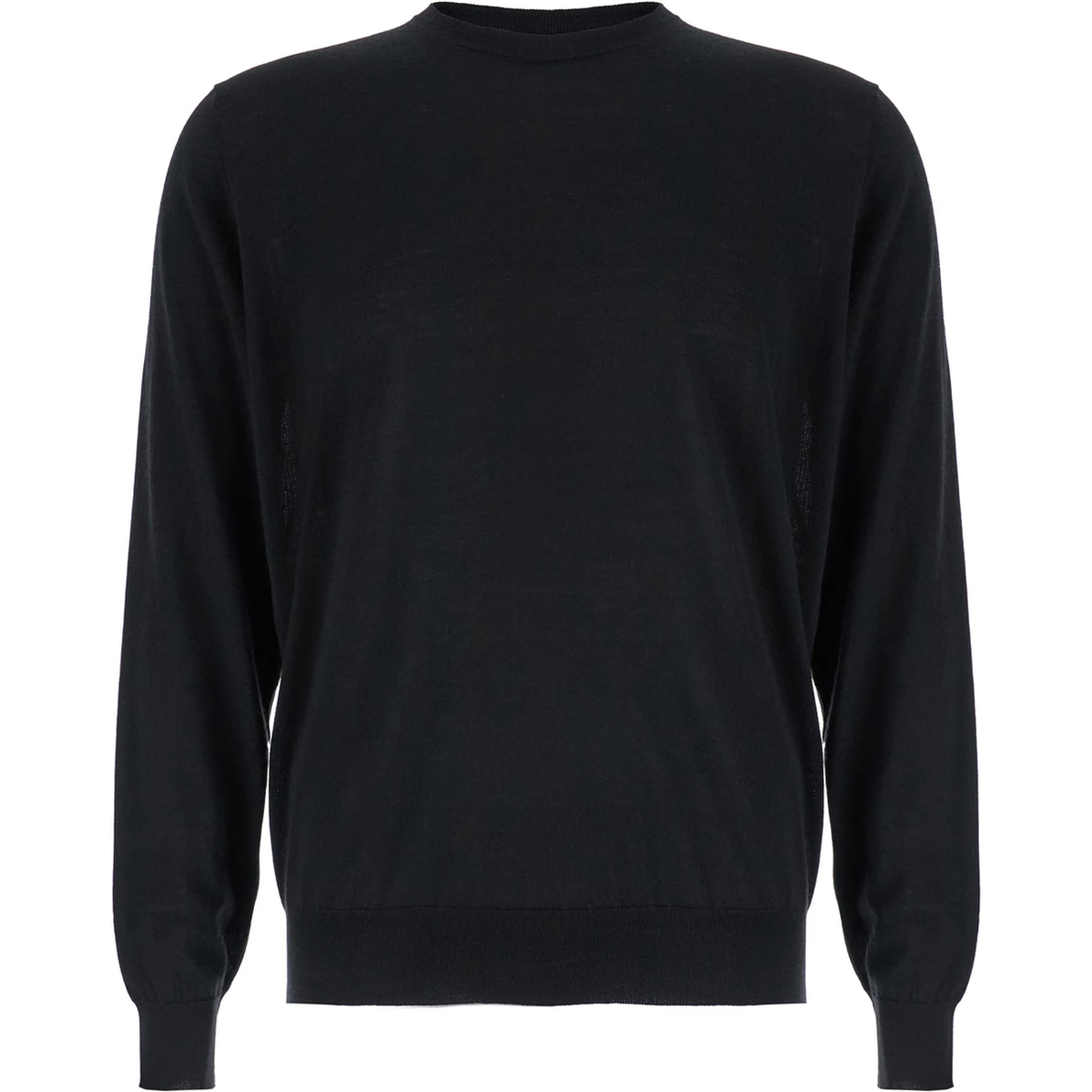 Black Crewneck Sweater in Wool and Cashmere Man