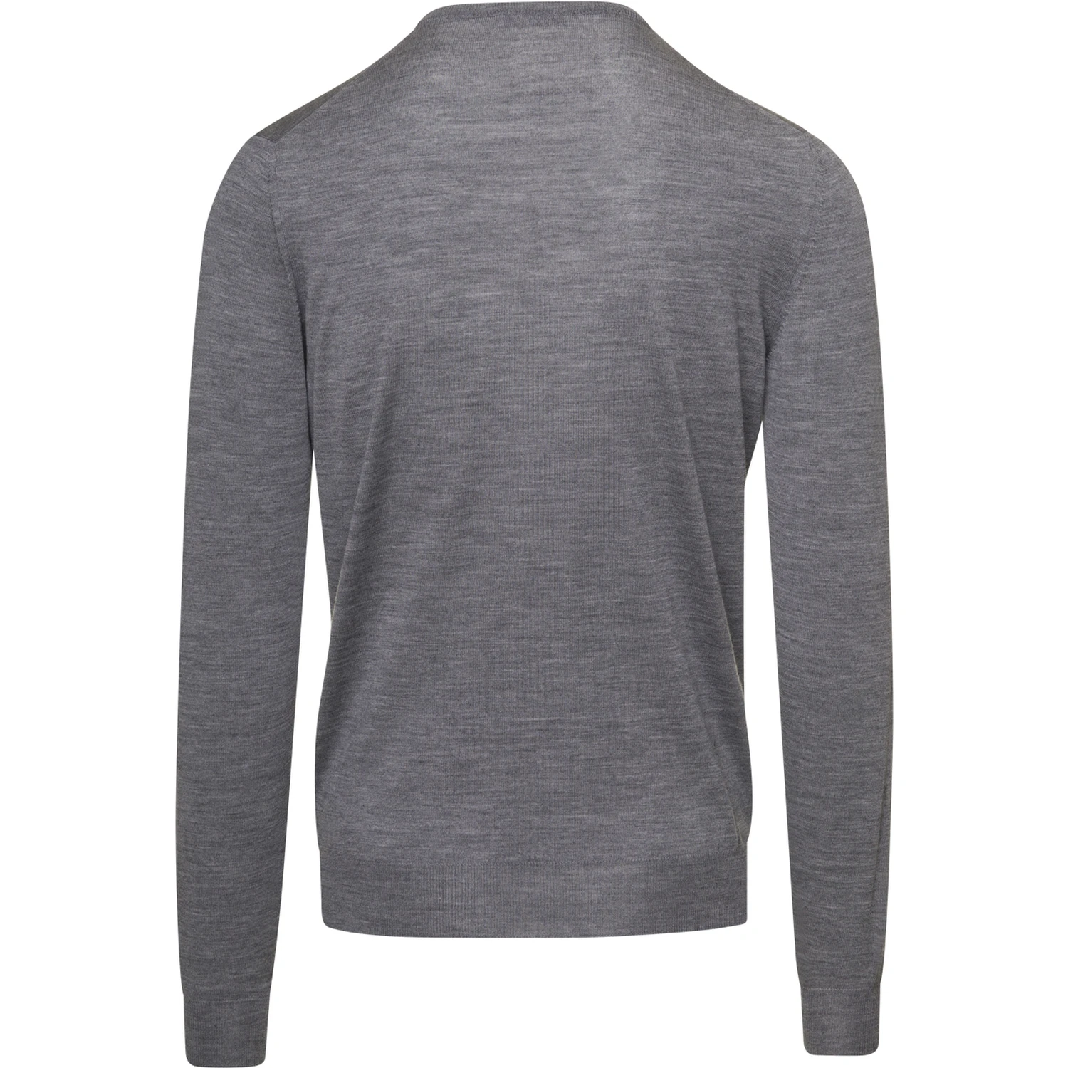 Grey Crewneck Sweater with Long Sleeves in Cashmere Man Gaudenzi