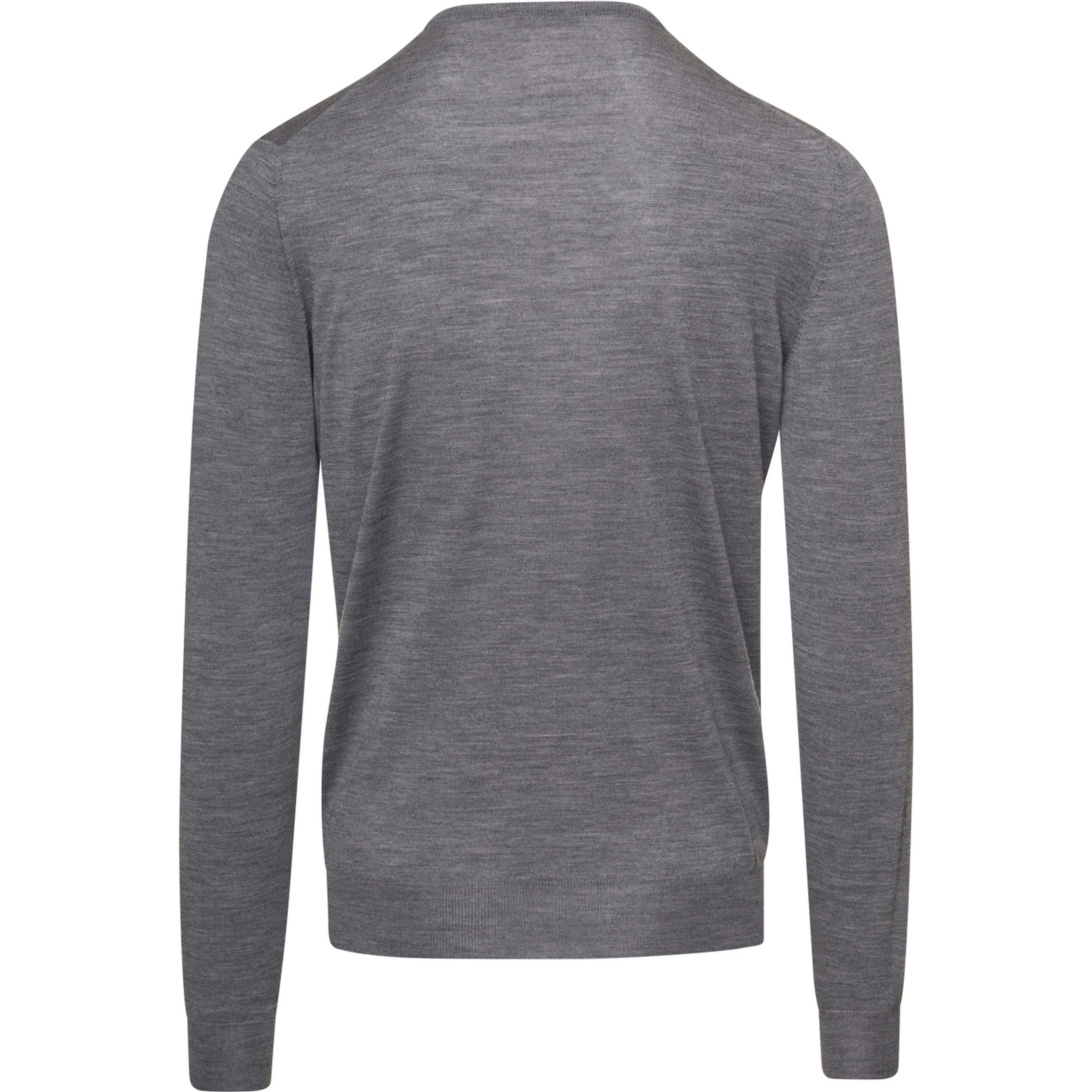 Grey Crewneck Sweater with Long Sleeves in Cashmere Man Gaudenzi
