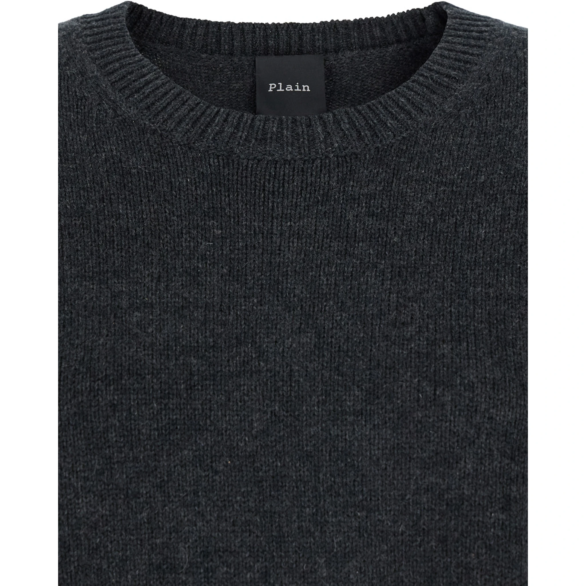 Dark Grey Oversized Crewneck Sweater in Cashmere Woman