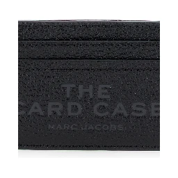 Black Card-Holder with Embossed Logo in Leather Woman