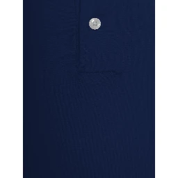 Gaudenzi Mans Blue Cotton Polo Shirt