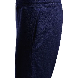 Blue Cotton Bermuda Shorts  with Drawstring