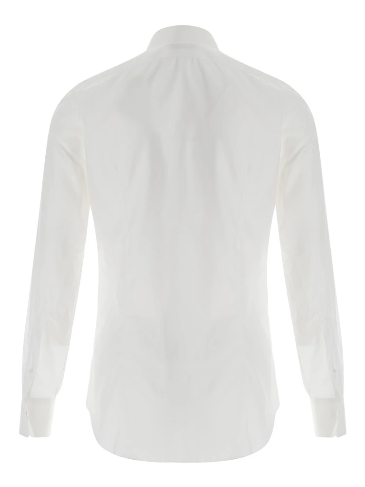 White Shirt with Classic Collar in Cotton Man alternative
