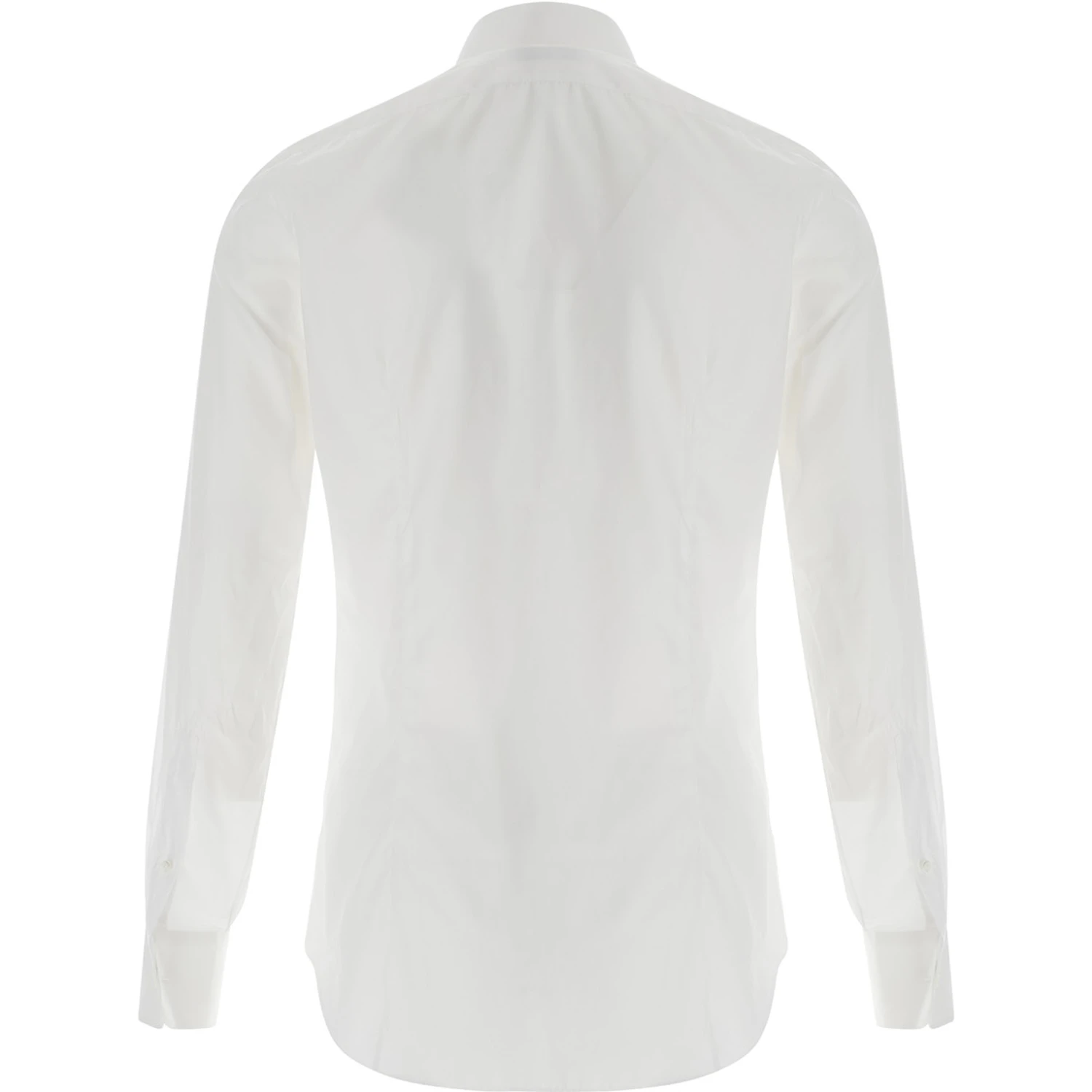 White Shirt with Classic Collar in Cotton Man