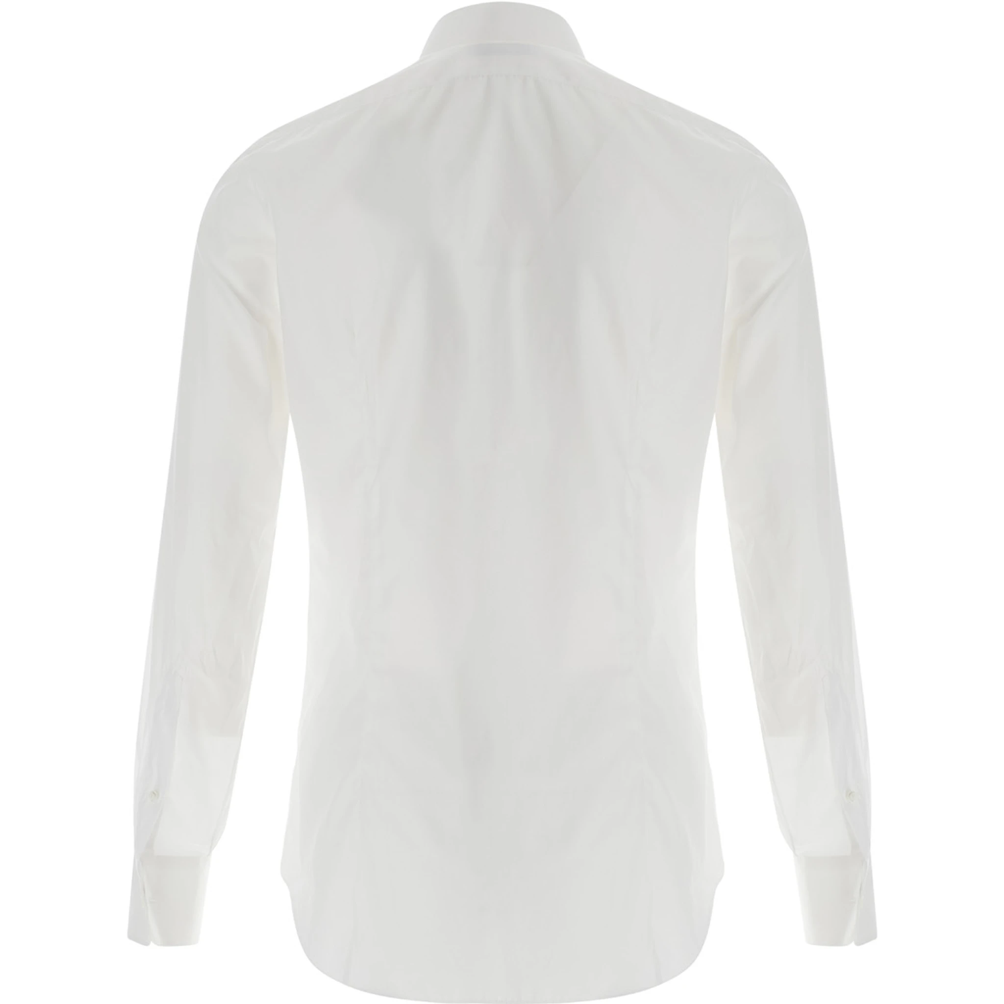White Shirt with Classic Collar in Cotton Man