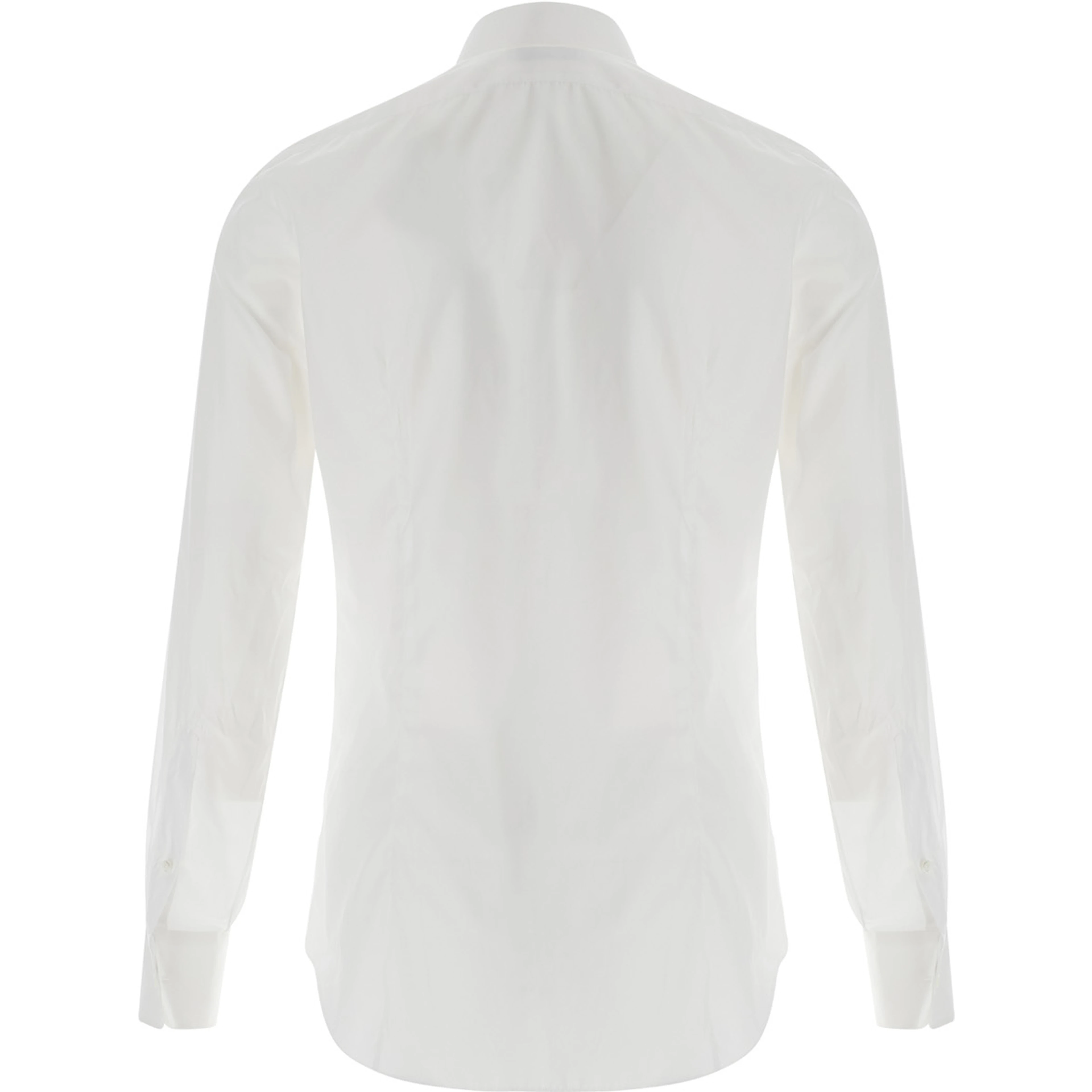 White Shirt with Classic Collar in Cotton Man