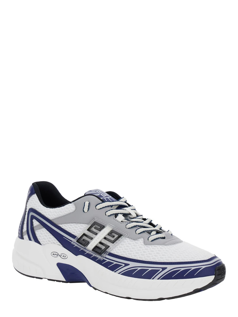 Nfinity-52 White Low Top Sneakers with 4G Logo on the Tongue and 4G Logo on the Side in Tech Fabric Man