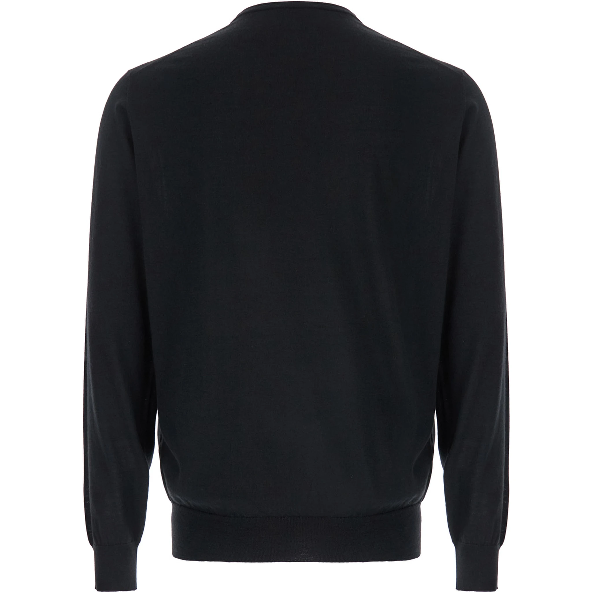 Black Crewneck Sweater in Wool and Cashmere Man