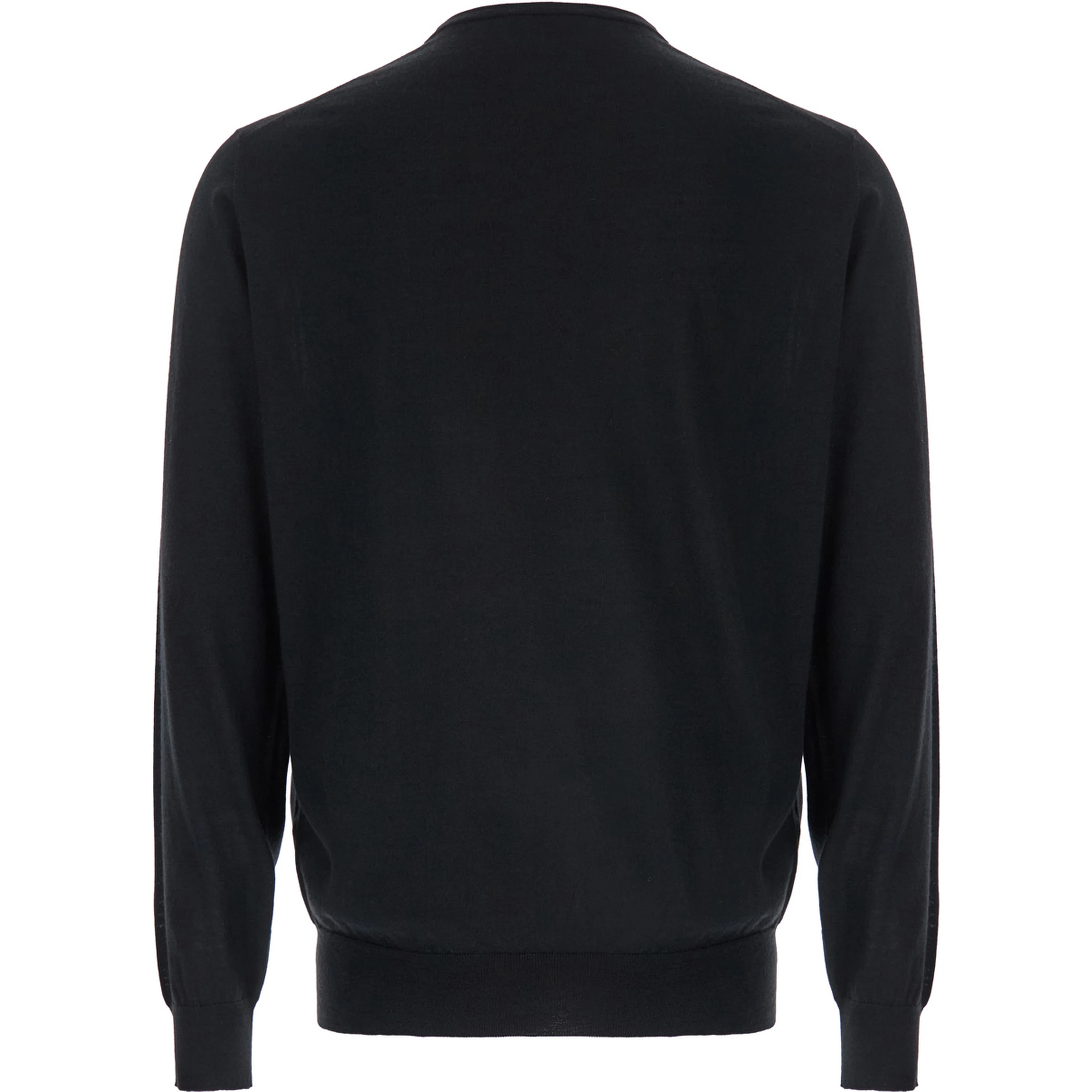 Black Crewneck Sweater in Wool and Cashmere Man