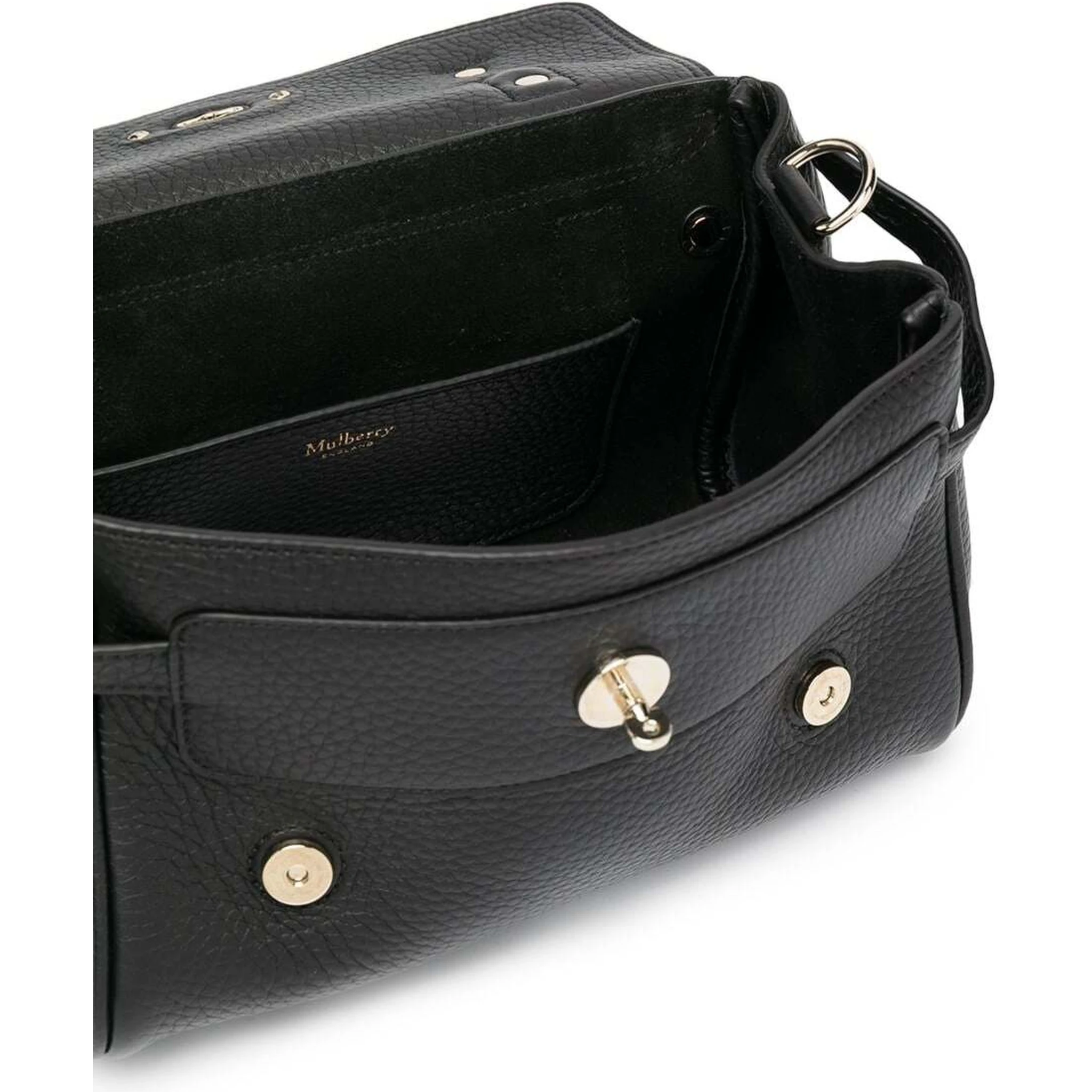 حقيبة يد صغيرة سوداء من أليكسا، مزودة بحزام كتف قابل للتعديل والإزالة ومقبض مضفر من الجلد المحبب للنساء