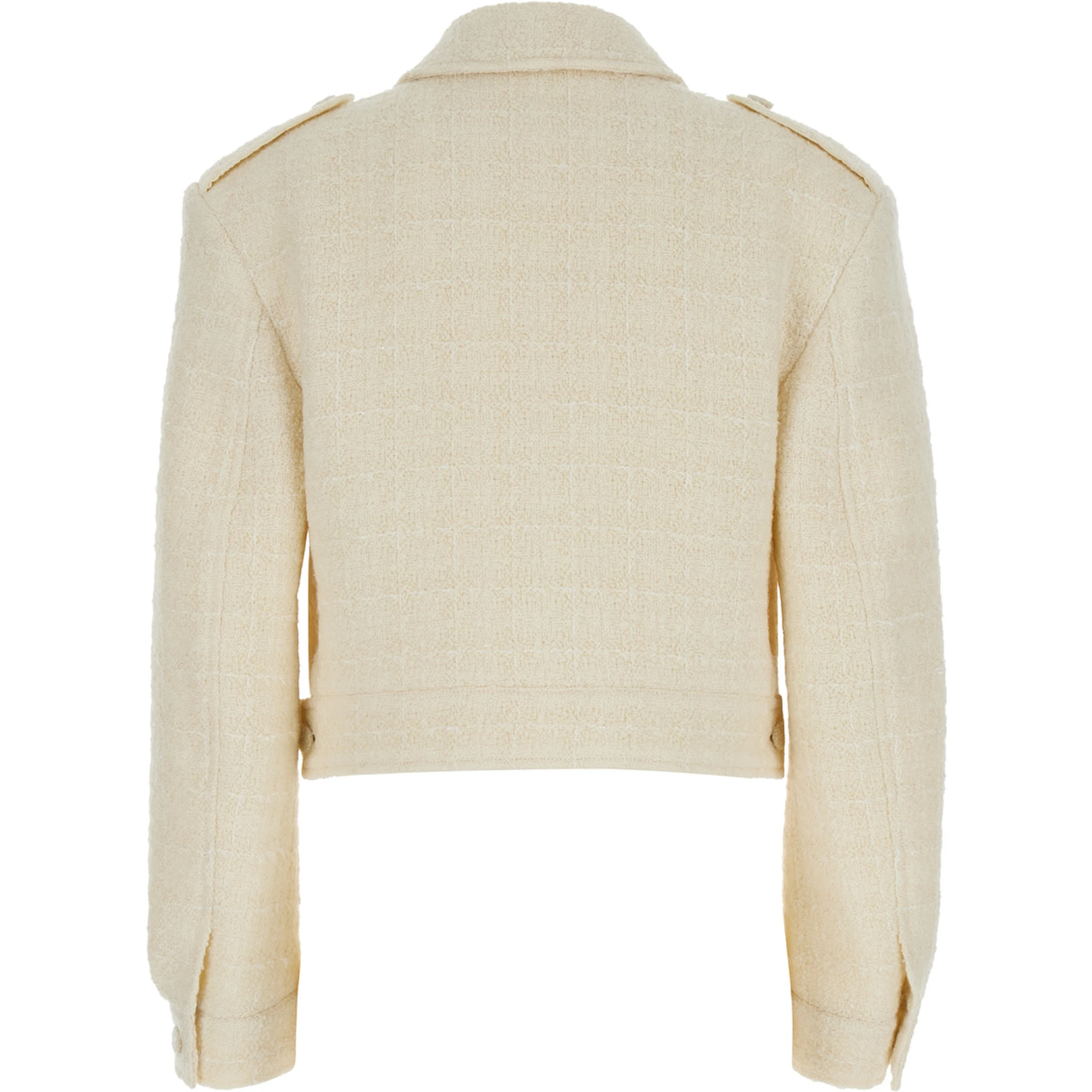 White Jacket with Logo 4G Detail on the buttons in Wool Blend Woman