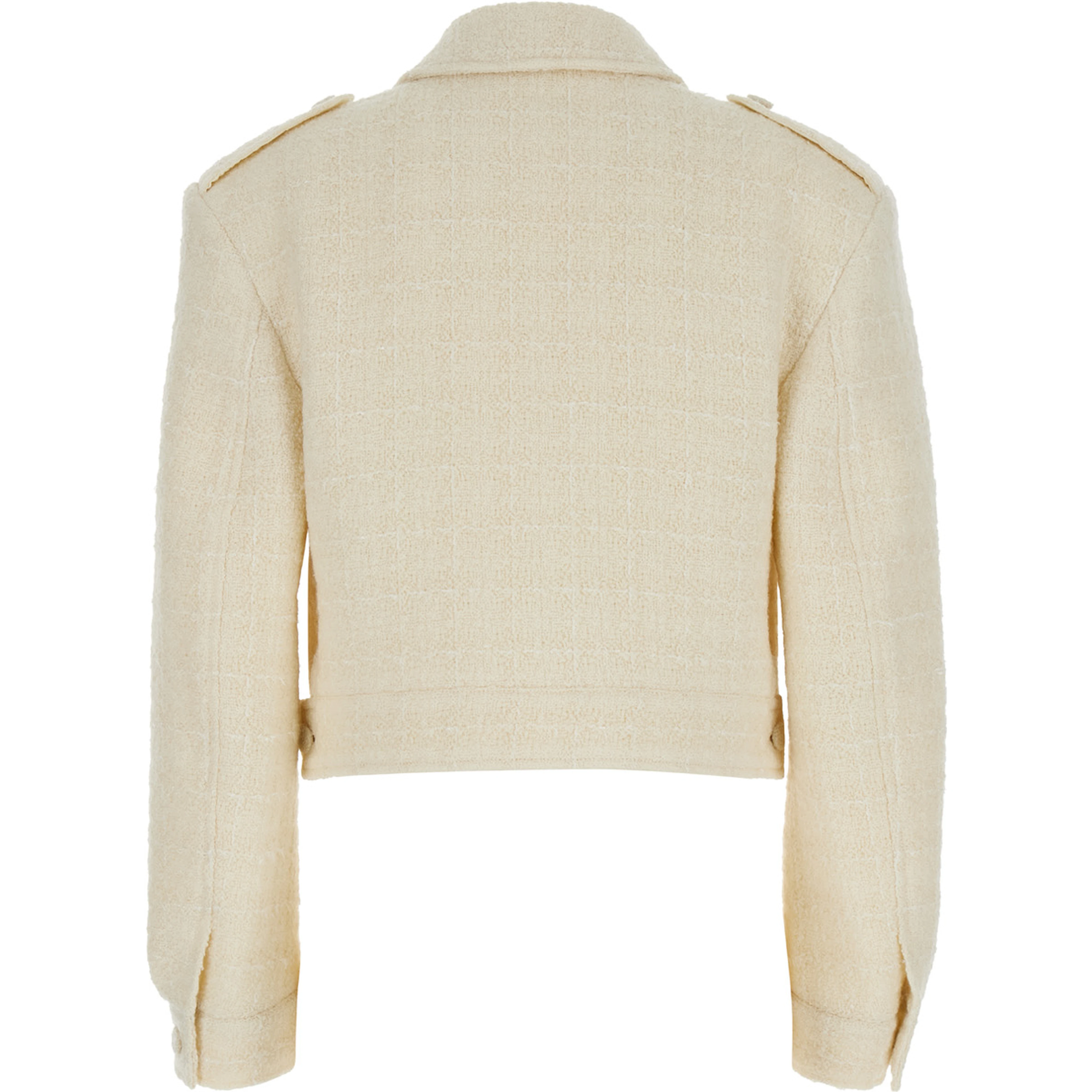 White Jacket with Logo 4G Detail on the buttons in Wool Blend Woman