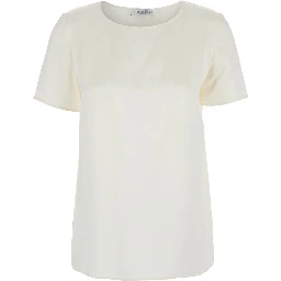 Dida White Top in Silk Woman