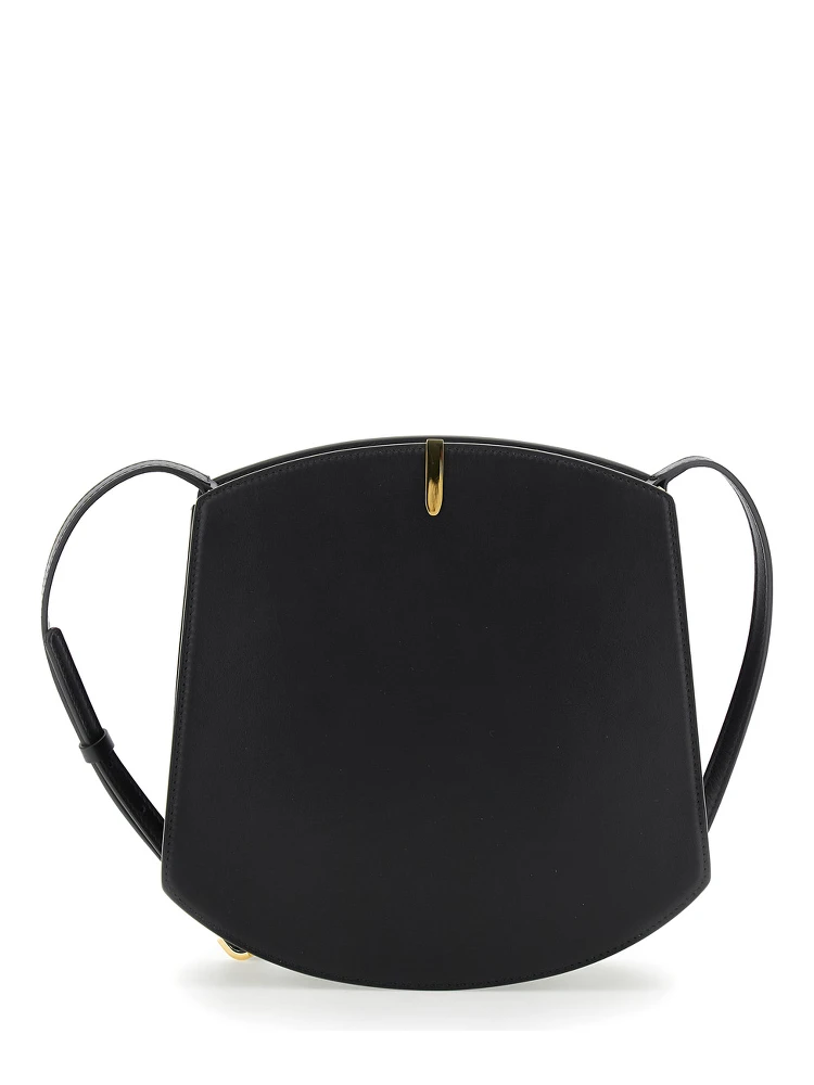 Florence Black Crossbody Bag with Magnetic Strap Closure in Leather Woman
