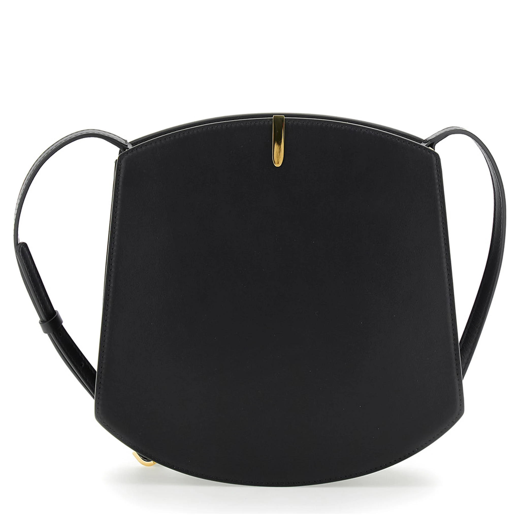 Florence Black Crossbody Bag with Magnetic Strap Closure in Leather Woman