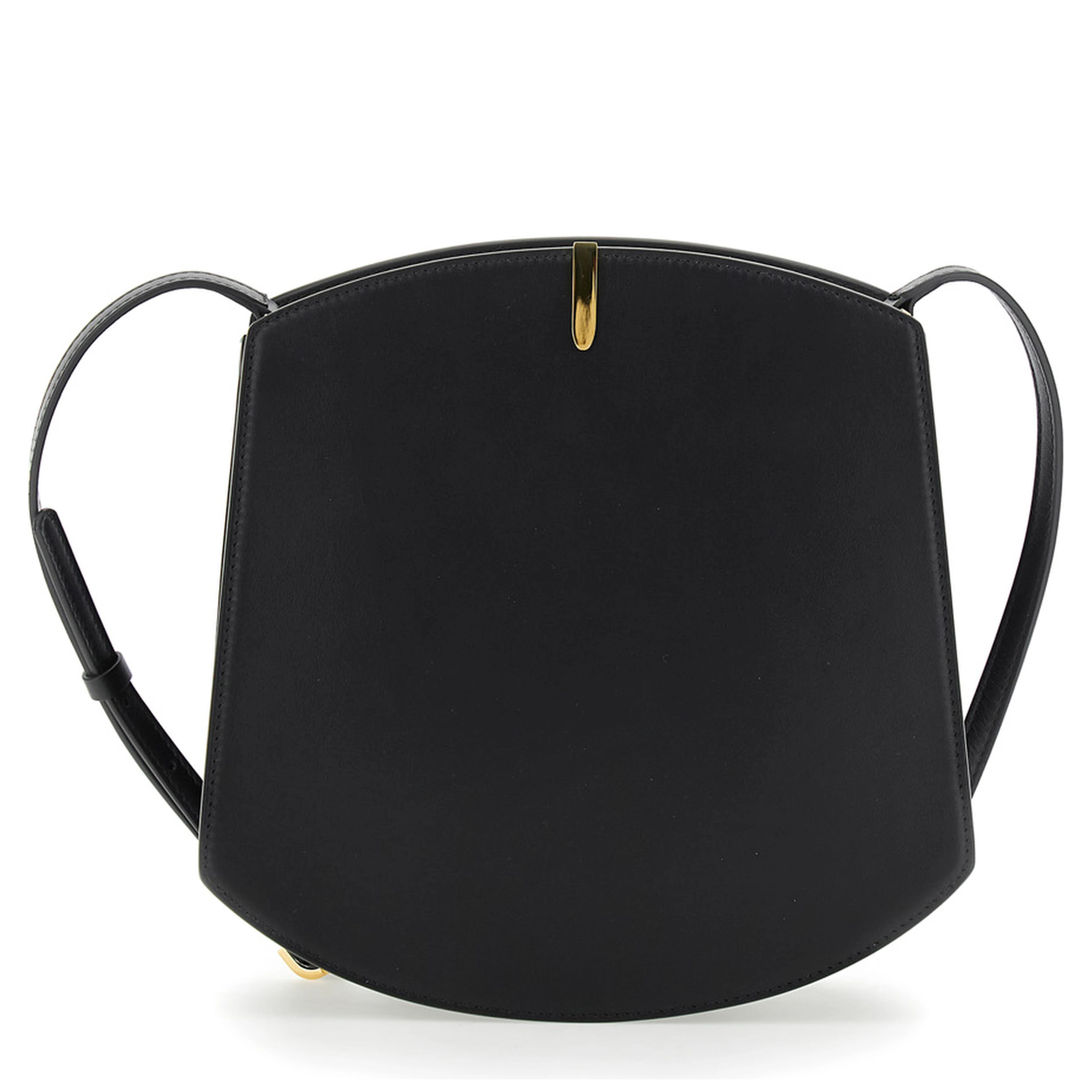 Florence Black Crossbody Bag with Magnetic Strap Closure in Leather Woman