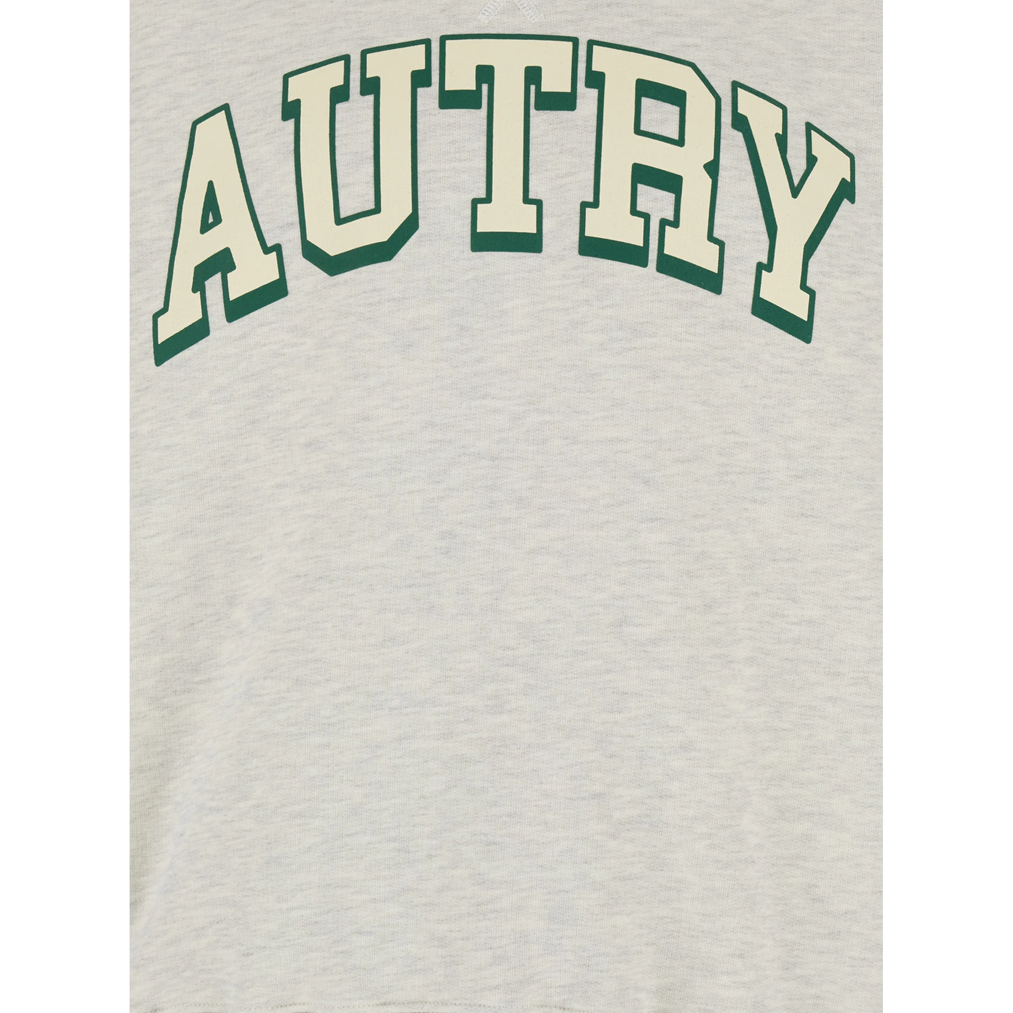 Grey Crewneck Sweatshirt with Logo Print in Jersey Man