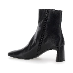 Duty Free 60mm Black Boots with Square Tip in Leather Women