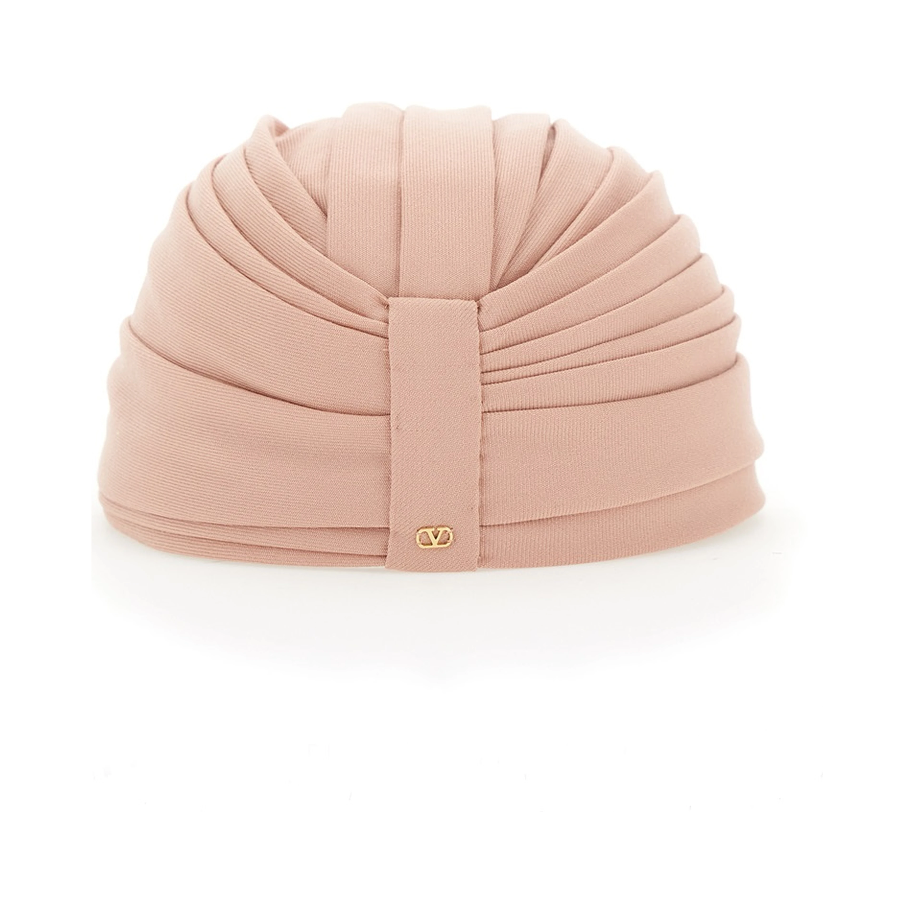 Pink Headdress Hat with Asymmetrical Design in Pink Virgin Wool Woman