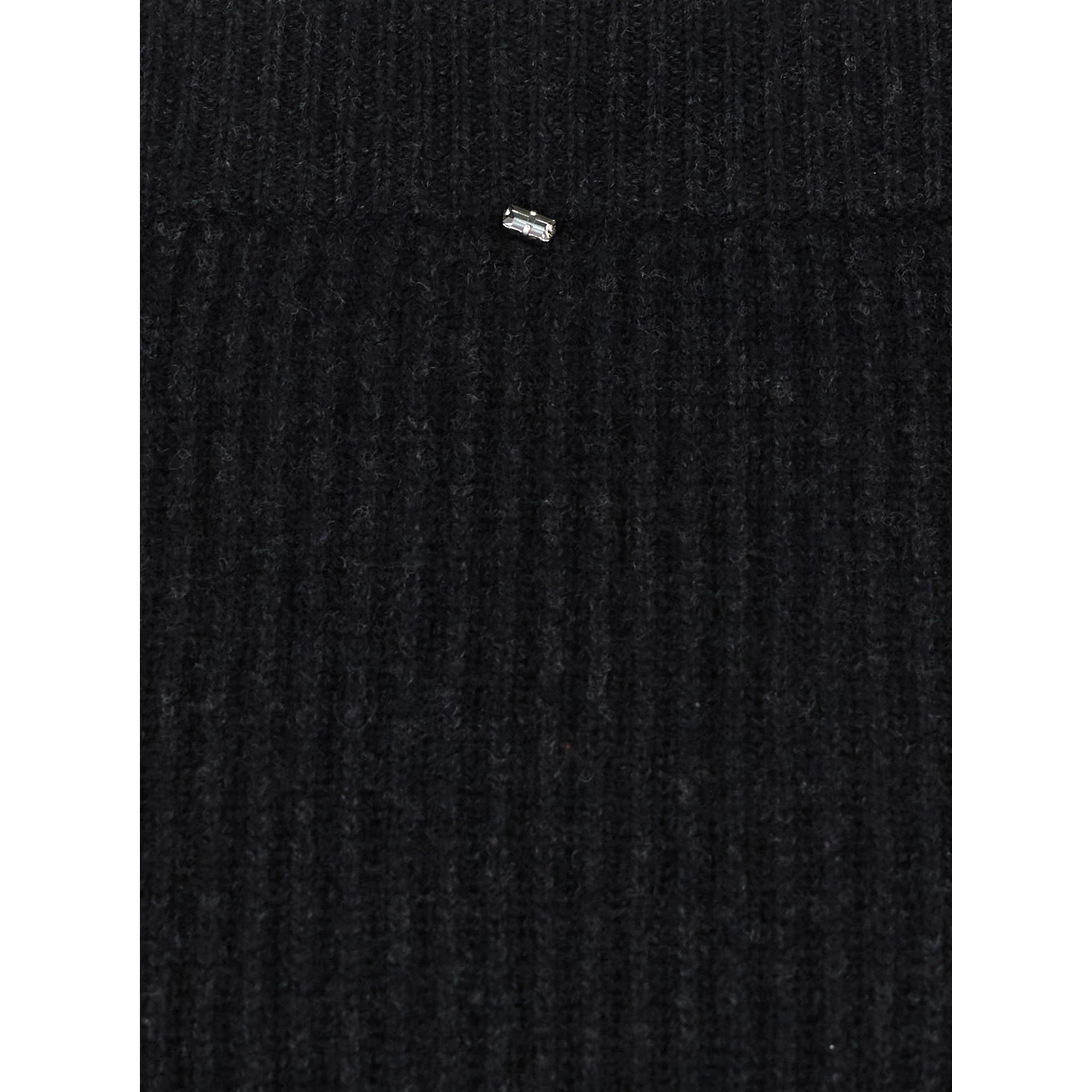 Teiera Black Mini Skirt in Wool woman