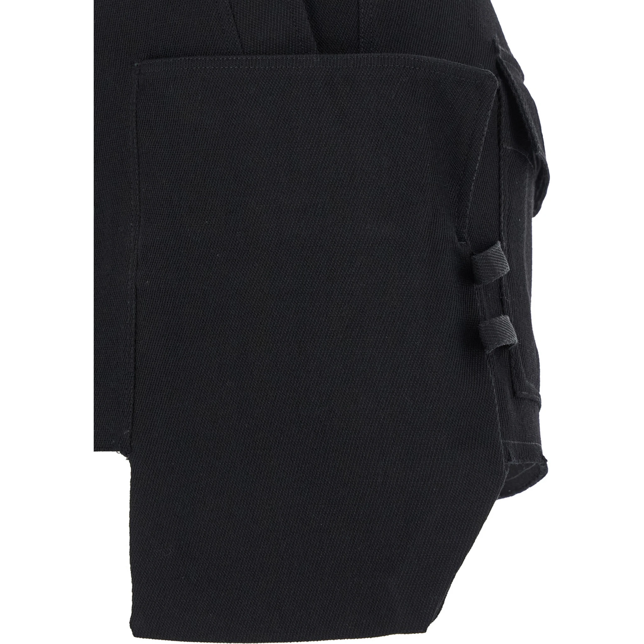 Stefan Black Mini-Skirt with Patch Pockets in Wool Woman