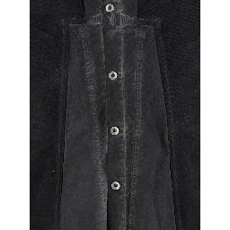 Splintered Grey Shirt with Classic Collar and Faded Effect in Cotton Man