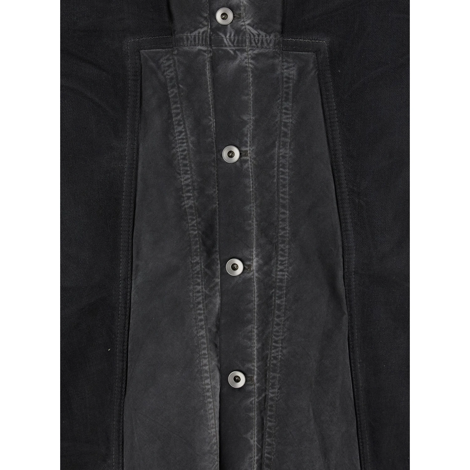 Splintered Grey Shirt with Classic Collar and Faded Effect in Cotton Man