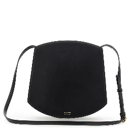 Florence Black Crossbody Bag with Magnetic Strap Closure in Leather Woman