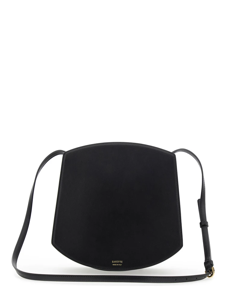 Florence Black Crossbody Bag with Magnetic Strap Closure in Leather Woman alternative