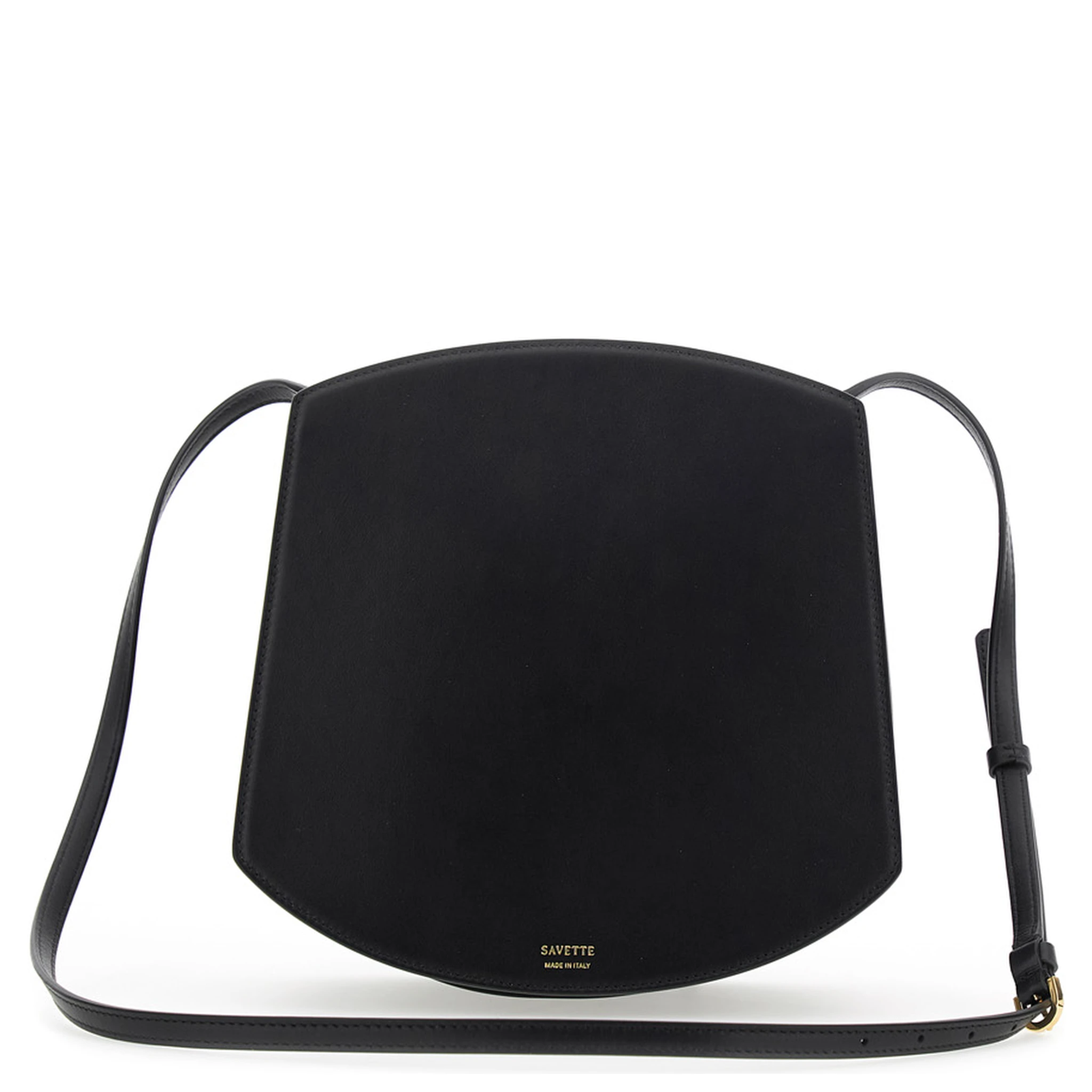 Florence Black Crossbody Bag with Magnetic Strap Closure in Leather Woman