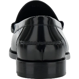 Black Loafers with 4G Detail in Leather Man