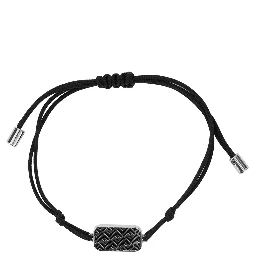 Metallic Bracelet with FF Plaque Pendant in Fabric Man