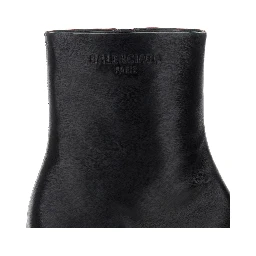 Duty Free 60mm Black Boots with Square Tip in Leather Women