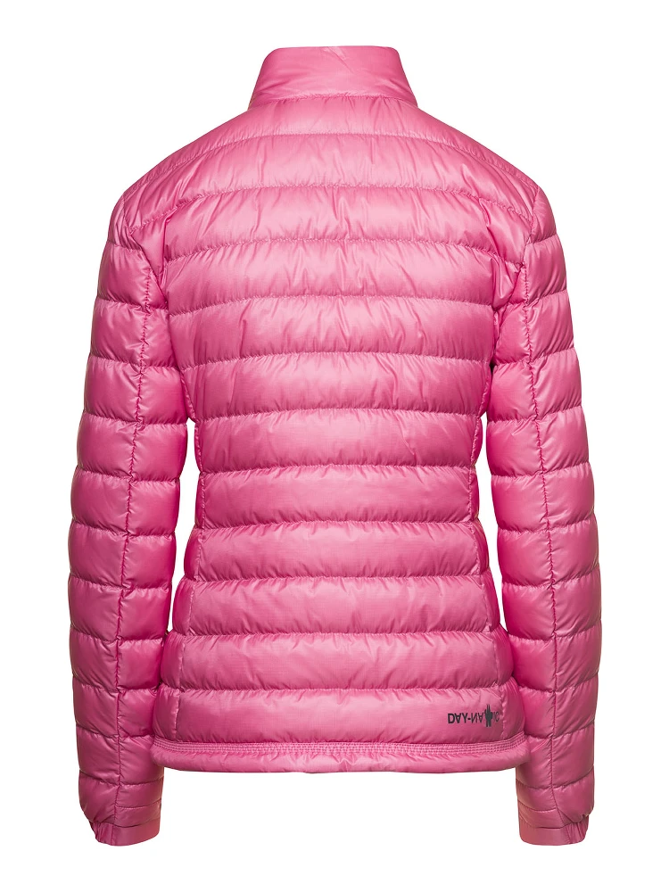 Walibi Pink Down Jacket with Logo Patch in Polyamide Woman
