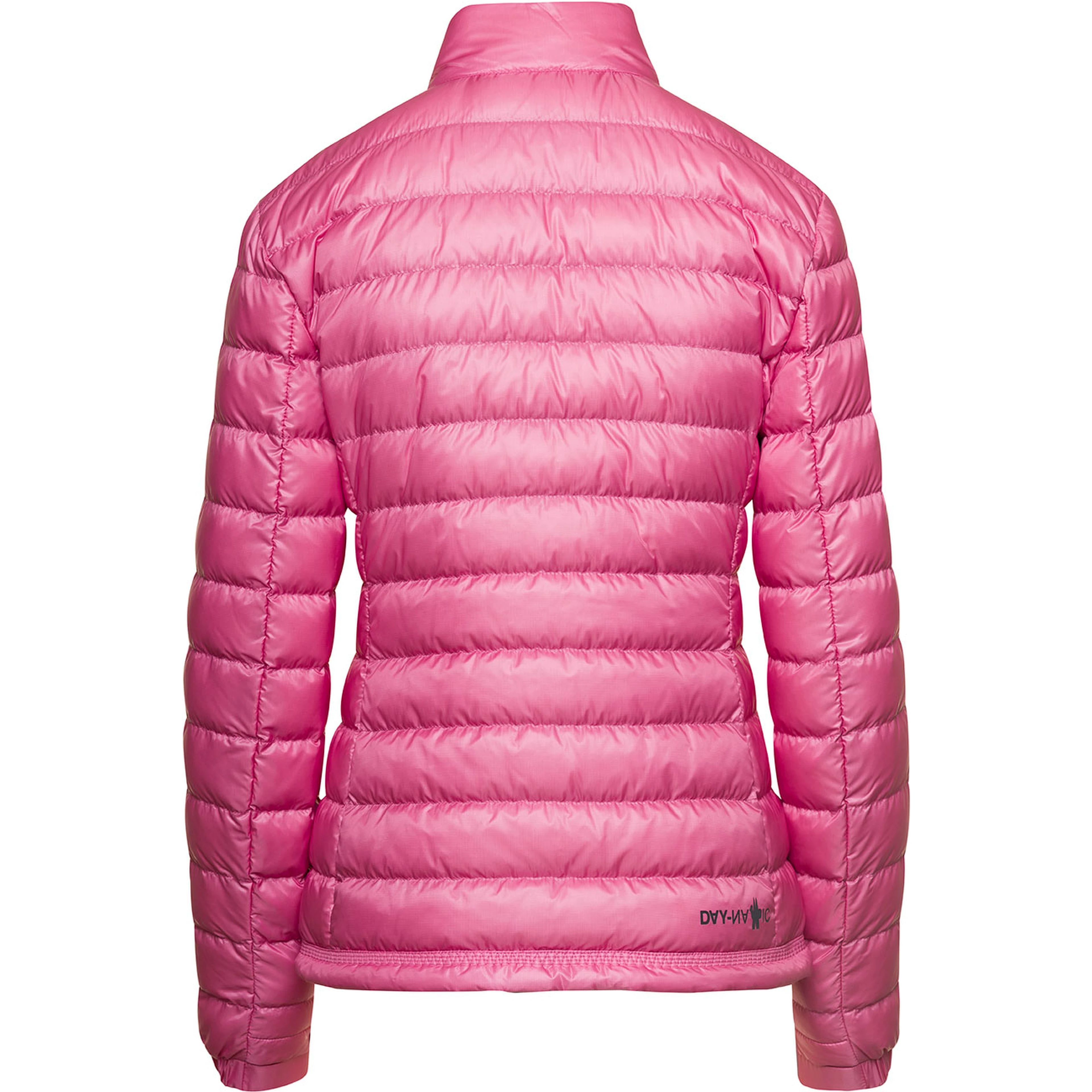 Walibi Pink Down Jacket with Logo Patch in Polyamide Woman