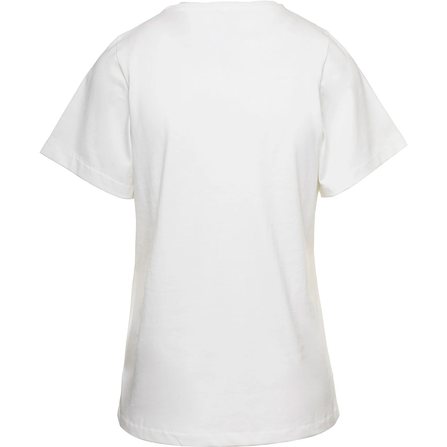 Crewneck T-Shirt in White Cotton Woman